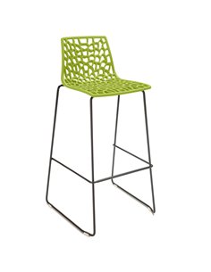 Sgabello Spider Fix base nero opaco / verde anice Grandsoleil S2802VA