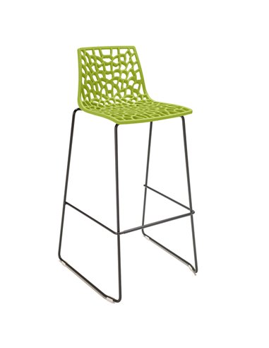 Sgabello Spider Fix base nero opaco / verde anice Grandsoleil S2802VA