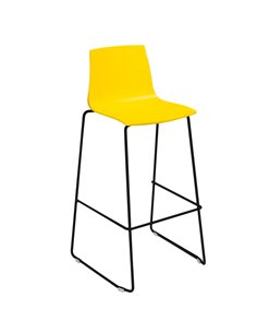 Sgabello Imola Fix base nero opaco / giallo Grandsoleil S2903GB
