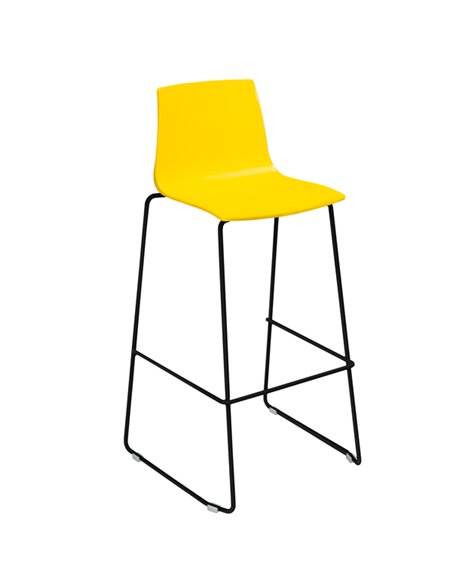 Sgabello Imola Fix base nero opaco / giallo Grandsoleil S2903GB