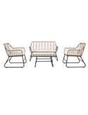 Salotto Cebu polyrattan color naturale - set 4 elementi S2251001