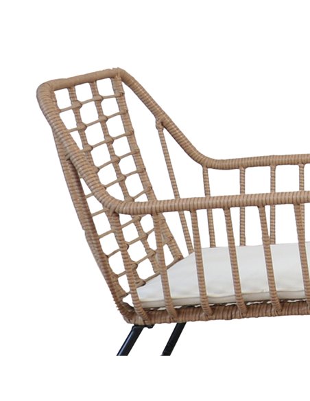 Salotto Cebu polyrattan color naturale - set 4 elementi S2251001 Garden Friend TAVOLI E SEDUTE DA ESTERNI