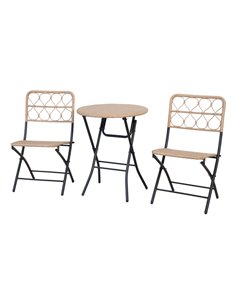 Salotto Maui polyrattan color naturale - set 3 elementi S2251012 Garden Friend TAVOLI E SEDUTE DA ESTERNI