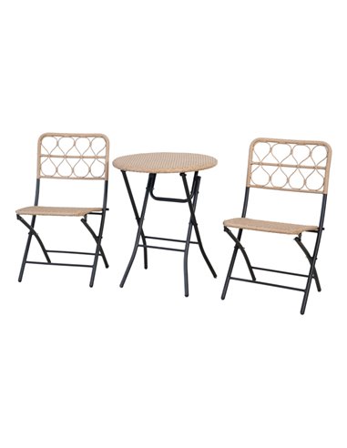 Salotto Maui polyrattan color naturale - set 3 elementi S2251012 Garden Friend TAVOLI E SEDUTE DA ESTERNI