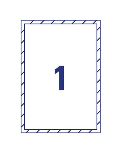 Adesivi per finestre in carta con pellicola 210x297mm 1adesivo/fg, laser Avery L9001-10