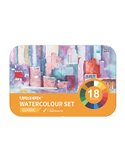 Set 18 demi-godet + pennello brush colori classici DOM 13060/1