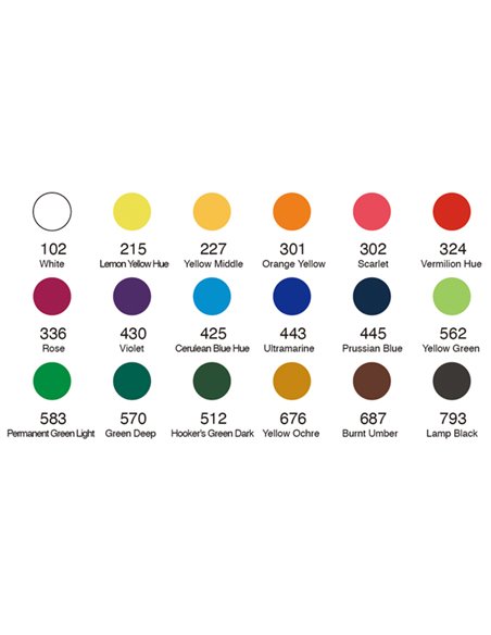 Set 18 demi-godet + pennello brush colori classici DOM 13060/1 DOM ACCESSORI PER PITTURA