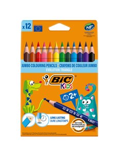 Astuccio 12 matite Evolution Triangle colori assortite BIC 82973511 BIC KIDS PASTELLI COLORATI