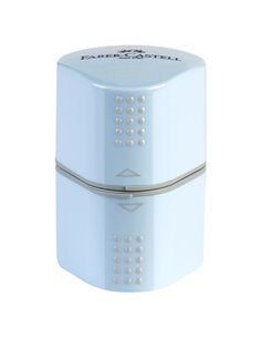 Temperamatite 3 fori Grip 2001 c/doppio serbatoio sky blue Faber-Castell 183874