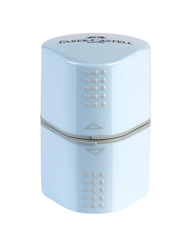 Temperamatite 3 fori Grip 2001 c/doppio serbatoio sky blue Faber-Castell 183874