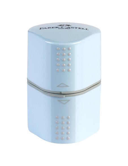 Temperamatite 3 fori Grip 2001 c/doppio serbatoio sky blue Faber-Castell 183874