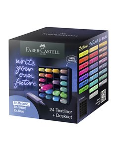 Deskset 24 evidenziatori Textliner 46 in colori assortiti Faber Castell 254602