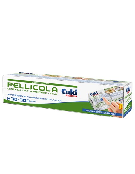 Roll pellicola trasparente PVC H300mm x 300mt con seghetto Cuki Professional 3530131 Cuki Professional ACCESSORI E UTENSILI C...