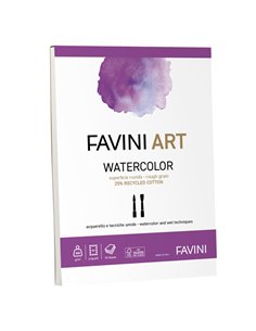 Blocco collato Watercolor Favini Art 10fg 300gr A5 A420385