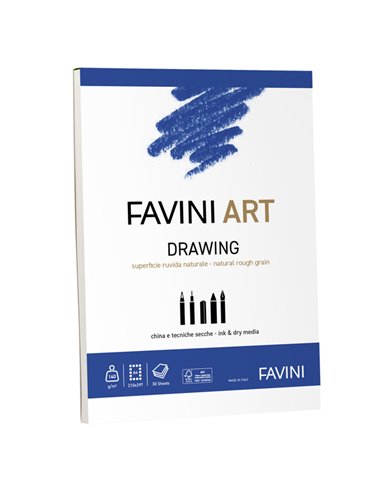 Blocco collato Drawing Favini Art 30fg 140gr A4 A420394