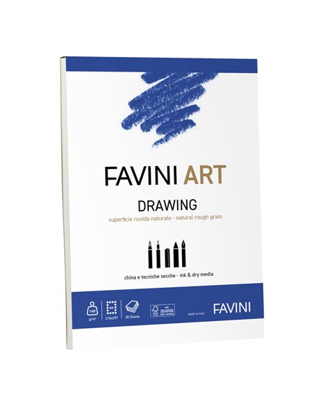 Blocco collato Drawing Favini Art 30fg 140gr A4 A420394