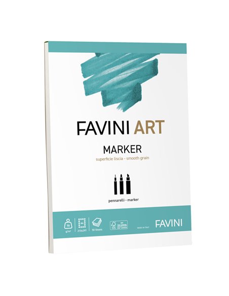 Blocco collato Marker Favini Art 50fg 70gr A4 A420594