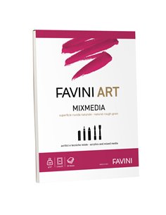 Blocco collato Mix Media Favini Art 20fg 250gr/m2 f.to A4 A420994