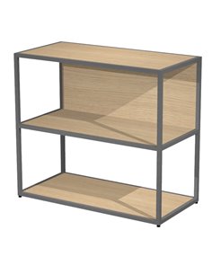 LIBRERIA bassa a giorno 90x44cm - H80cm ROVERE - gamba antracite ESSENCE 270-AF+RP4-C ARTEXPORT LIBRERIE