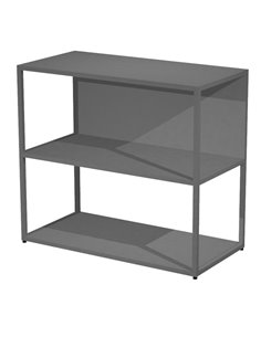 LIBRERIA bassa a giorno 90x44cm - H80cm ANTRACITE - gamba antracite ESSENCE 270-AF+RP4-T ARTEXPORT LIBRERIE