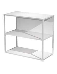LIBRERIA bassa a giorno 90x44cm - H80cm BIANCO - gamba bianco ESSENCE 270-AN+RP4-3 ARTEXPORT LIBRERIE
