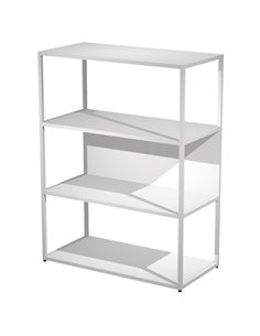 LIBRERIA media a giorno 90x44cm - H119cm BIANCO - gamba BIANCO ESSENCE 280-AN+RP5-3 ARTEXPORT LIBRERIE