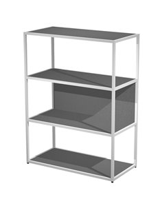 LIBRERIA media a giorno 90x44cm - H119cm ANTRACITE - gamba ANTRACITE ESSENCE 280-AN+RP5-T ARTEXPORT LIBRERIE