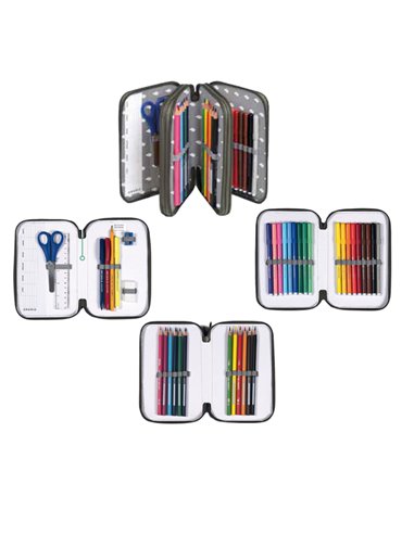Astuccio 3 zip Colors 13x20x7.5cm colori assortiti Colorosa 368300.1