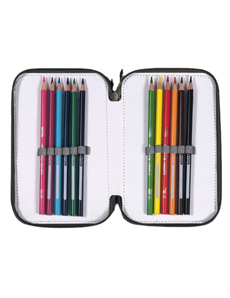 Astuccio 3 zip 13x20x7.5cm fantasie assortite Colorosa 368370