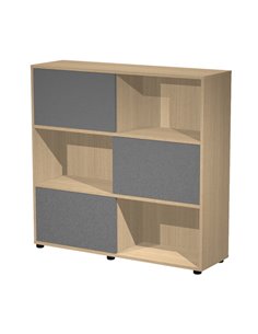 LIBRERIA media 3 ante scorrevoli struttura rovere / ante antracite ESSENCE 17065/CT ARTEXPORT LIBRERIE