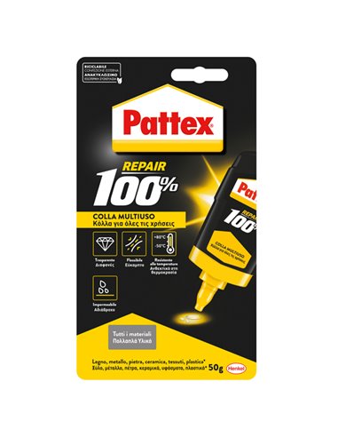 Colla PATTEX REPAIR 100 OCEAN 50g Blister 2849337 PATTEX COLLE SPECIALI