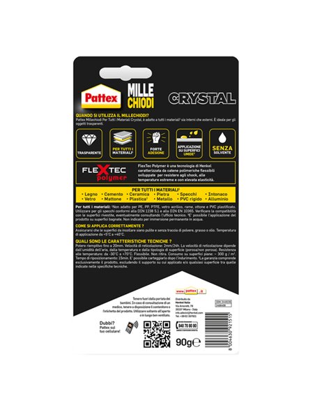 Colla PATTEX Crystal 90g Blister 2449235