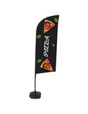 Bandiera a vela PIZZA con base riempibile BFAW310-WT21-I136ECO