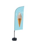 Bandiera a vela GELATO con base riempibile BFAW310-WT21-I131ECO