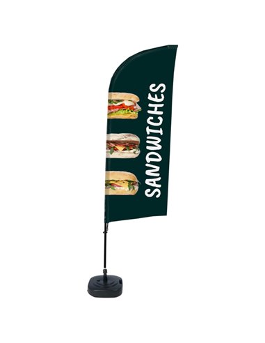 Bandiera a vela SANDWICH con base riempibile BFAW310-WT21-I70ECO