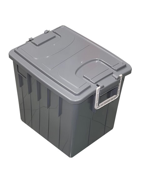 Cassa multiuso con coperchio e manici 20lt 143/20-GRI Mobil Plastic CONTENITORI MULTIUSO
