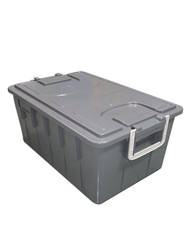 Cassa multiuso con coperchio e manici 40lt 143/40-GRI Mobil Plastic CONTENITORI MULTIUSO