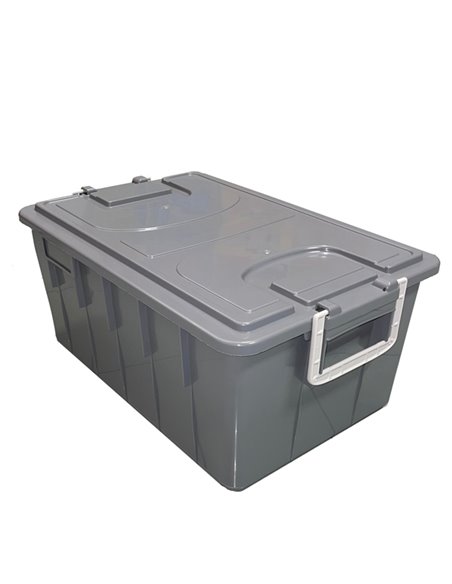 Cassa multiuso con coperchio e manici 40lt 143/40-GRI Mobil Plastic CONTENITORI MULTIUSO