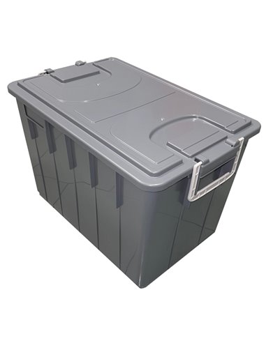 Cassa multiuso con coperchio e manici 60lt 143/60-GRI Mobil Plastic CONTENITORI MULTIUSO