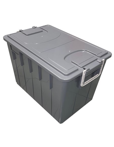 Cassa multiuso con coperchio e manici 60lt 143/60-GRI Mobil Plastic CONTENITORI MULTIUSO