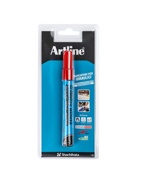 Marcatore permanente speciale per idraulica artline punta 1,5mm tonda rosso A 84013466 ARTLINE SPECIALI (CD-VETRO-TESSUTI-ECC.)
