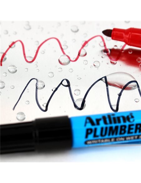 Marcatore permanente speciale per idraulica artline punta 1,5mm tonda rosso A 84013466 ARTLINE SPECIALI (CD-VETRO-TESSUTI-ECC.)