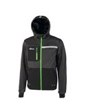 Felpa Galaxy taglia L nero/verde U-power FU275RL-L