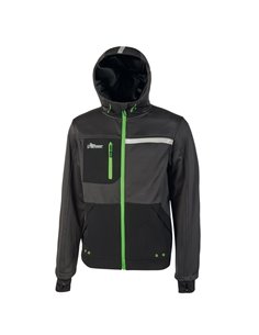 Felpa Galaxy taglia L nero/verde U-power FU275RL-L