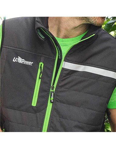 Gilet Wall taglia L grigio/verde U-Power FU278RL-L U-Power GIACCHE-GILET-GIUBBINI