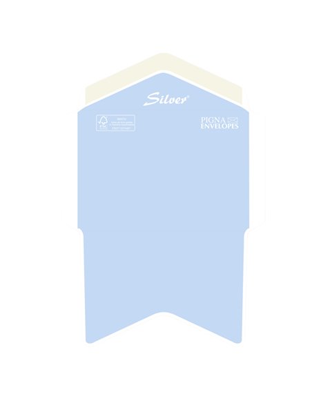 500 buste Silver gommata bianca s/finestra 114x162mm 80gr Pigna Envelopes 0388665C6 Pigna Envelopes BUSTE COMMERCIALI