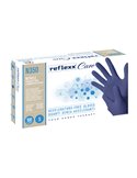 Conf 100 guanti nitrile ipoallergenici N350 s/acceleranti taglia S blu Reflexx N350/S