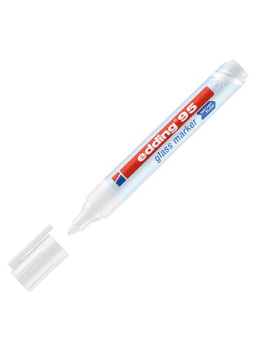 Marcatore per vetro EDDING E-95 bianco 4-95049 EDDING SPECIALI (CD-VETRO-TESSUTI-ECC.)
