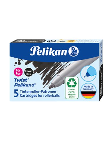 Scatola 5 cartucce sferografica KM5 ECO nero Pelikan 300010005