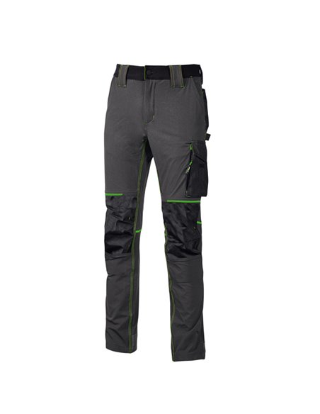 Pantaloni da lavoro Atom taglia XL grigio/verde U-power PE145RL-XL